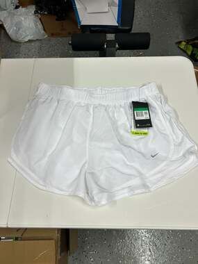 Nike Women's Dri-FIT Tempo Running Shorts - White/Wolf Grey